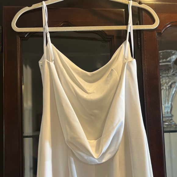 Katie May White Mermaid Spaghetti Strap Sweetheart Neckline Midi Dress Small - Picture 9 of 15